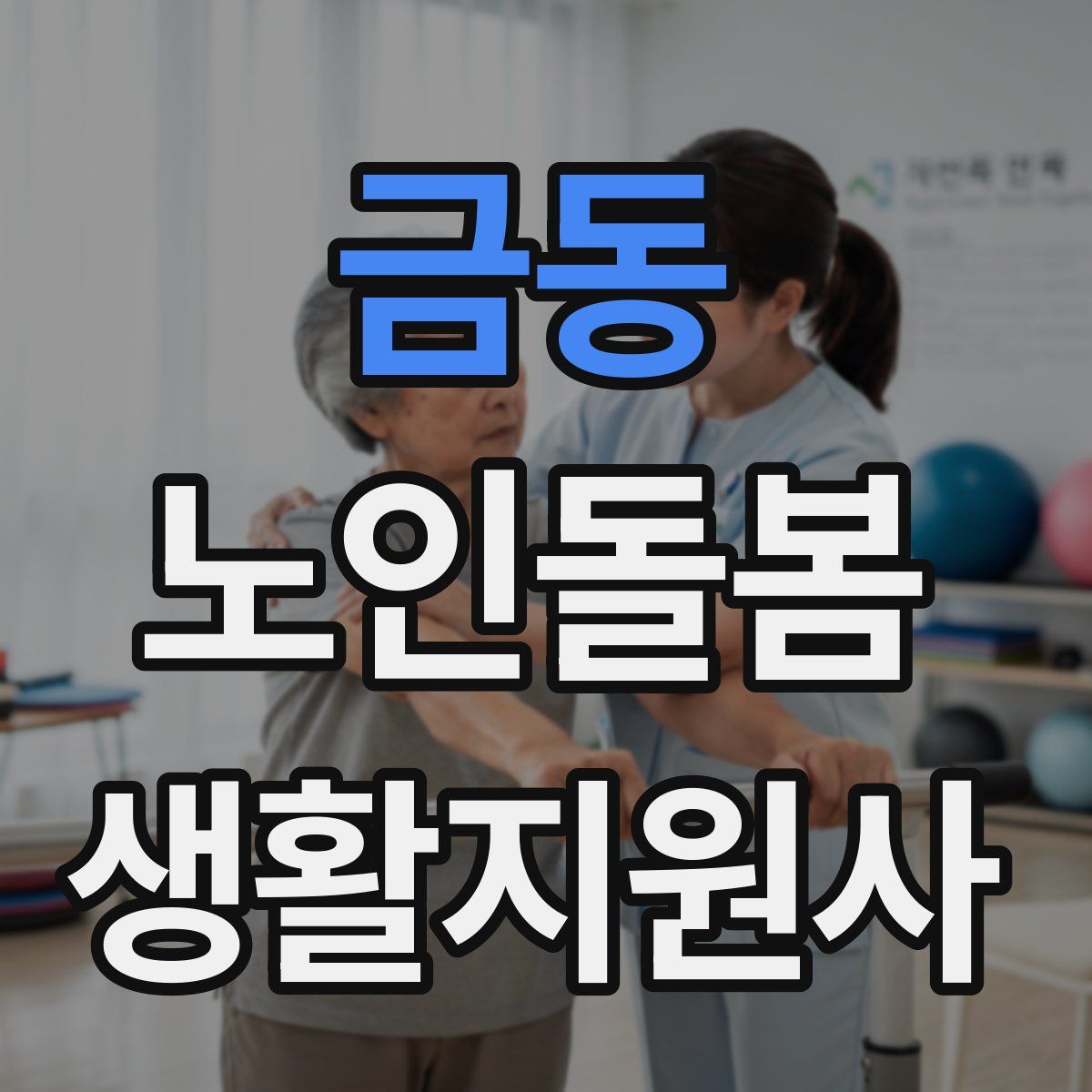 금동 노인돌봄생활지원사 자격증
