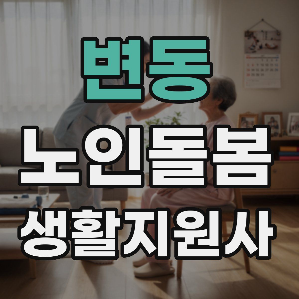변동 노인돌봄생활지원사 자격증