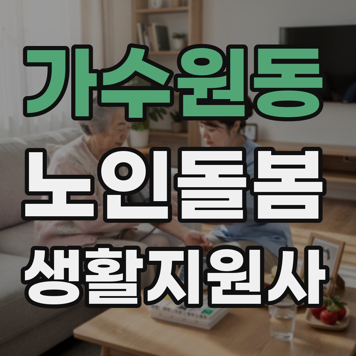 가수원동 노인돌봄생활지원사 자격증