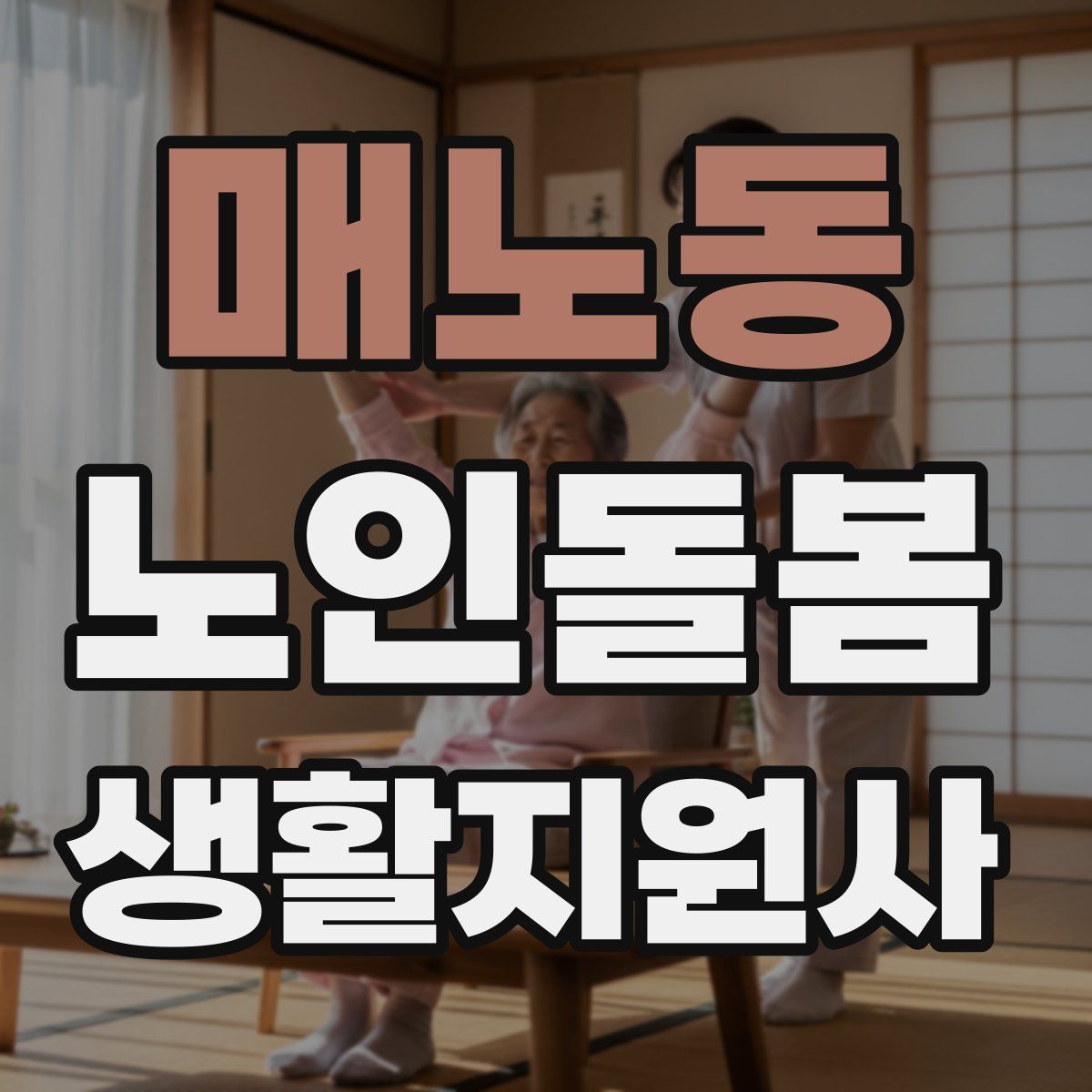 매노동 노인돌봄생활지원사 자격증