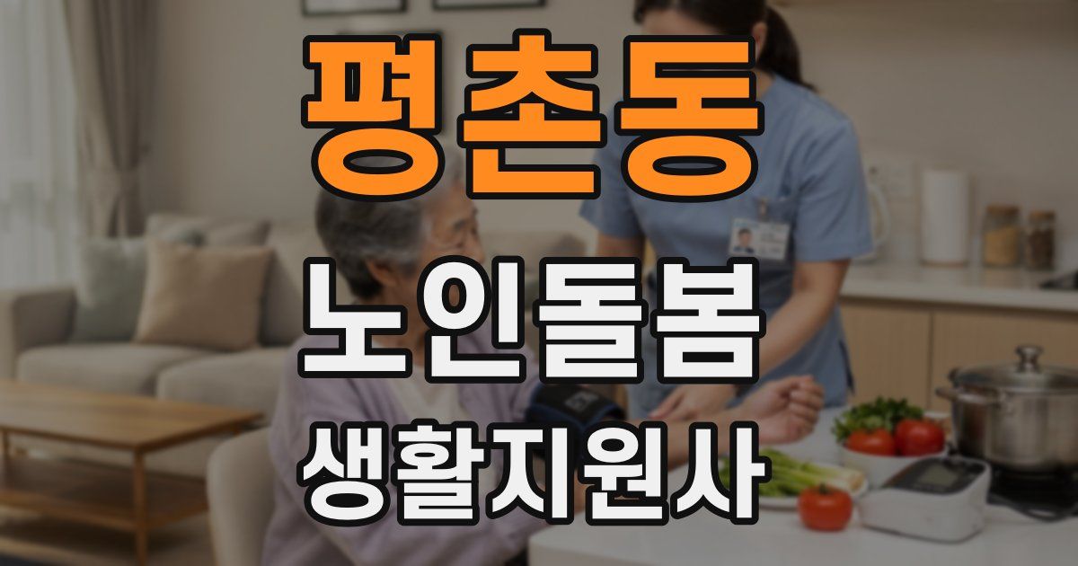 평촌동 노인돌봄생활지원사 자격증
