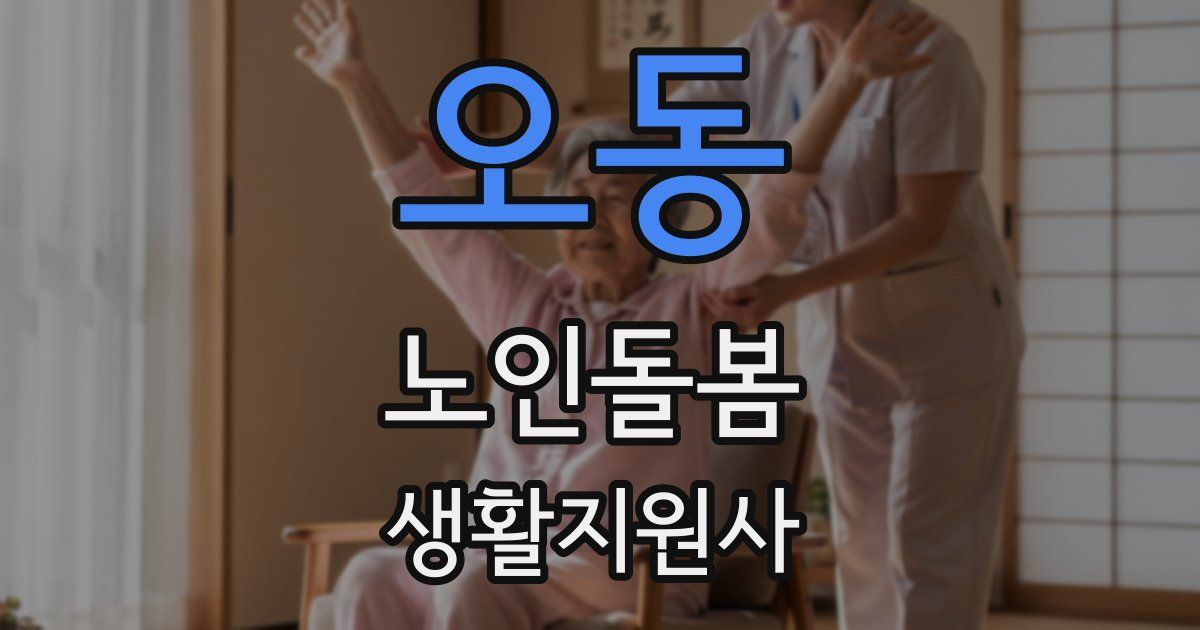 오동 노인돌봄생활지원사 자격증