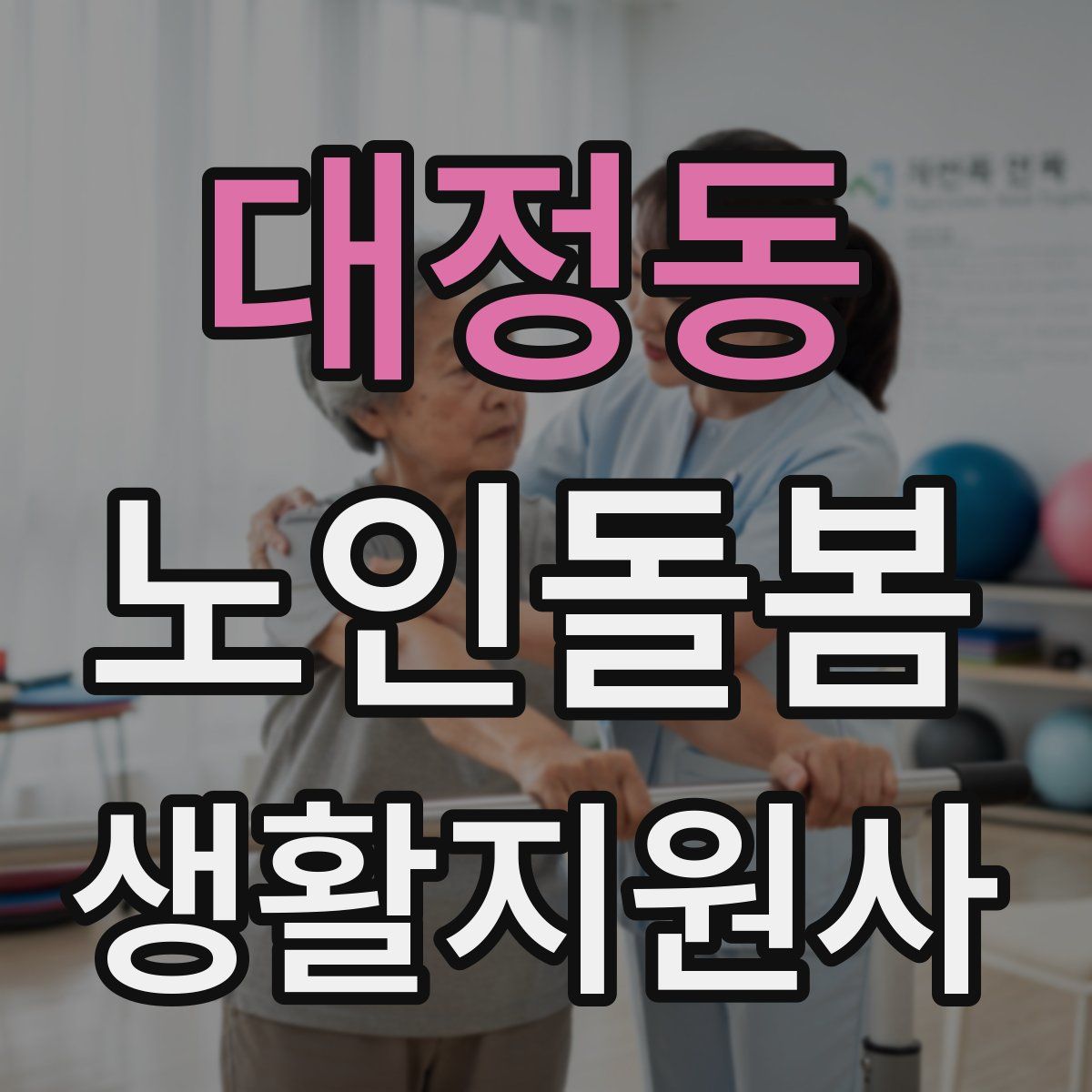 대정동 노인돌봄생활지원사 자격증