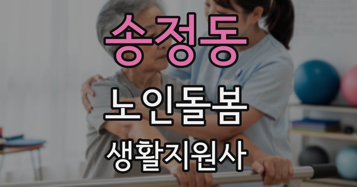 송정동 노인돌봄생활지원사 자격증