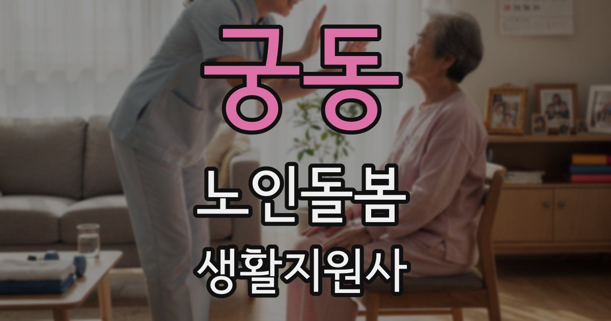 궁동 노인돌봄생활지원사 자격증