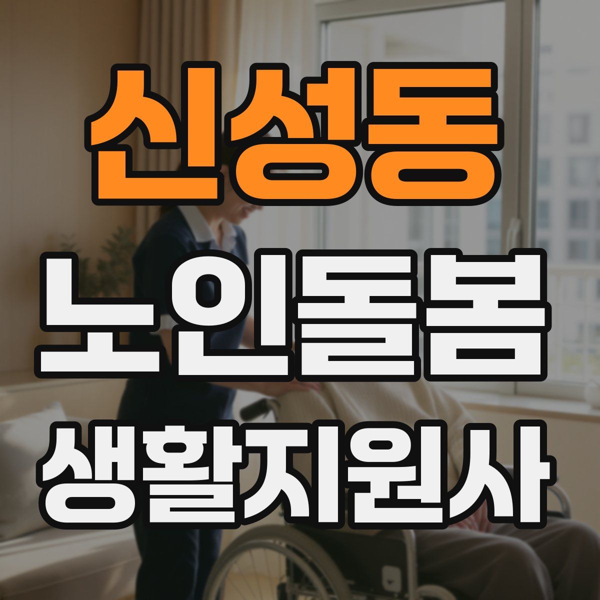 신성동 노인돌봄생활지원사 자격증