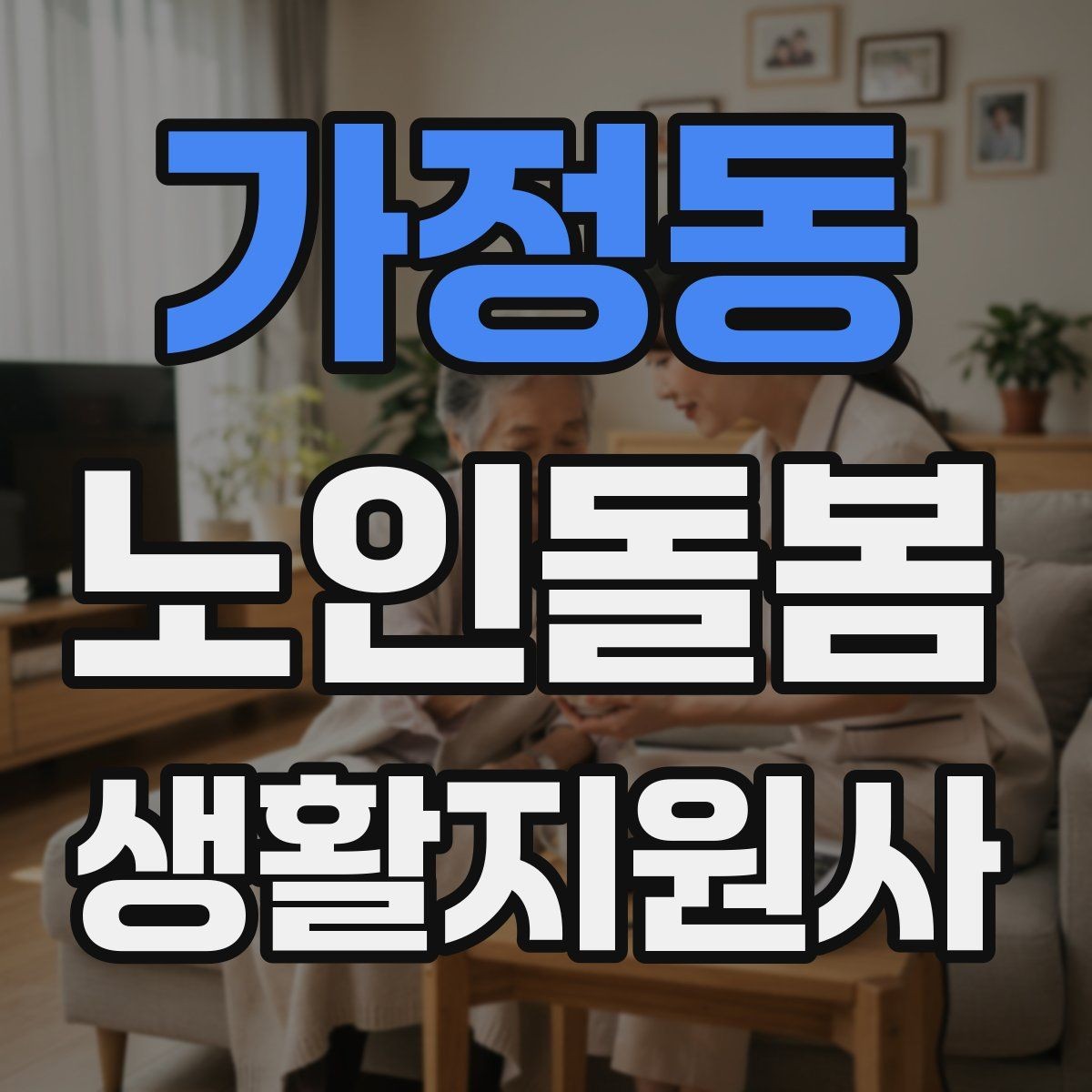 가정동 노인돌봄생활지원사 자격증 생활비 현금 관리 요청이 있을 때 주의사항