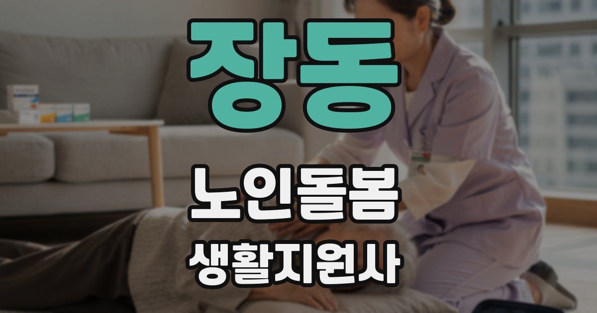 장동 노인돌봄생활지원사 자격증