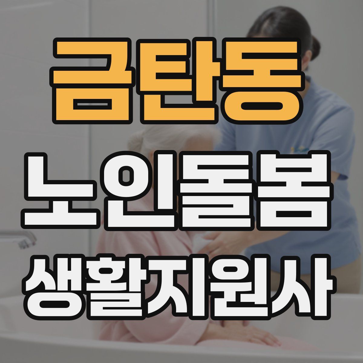금탄동 노인돌봄생활지원사 자격증
