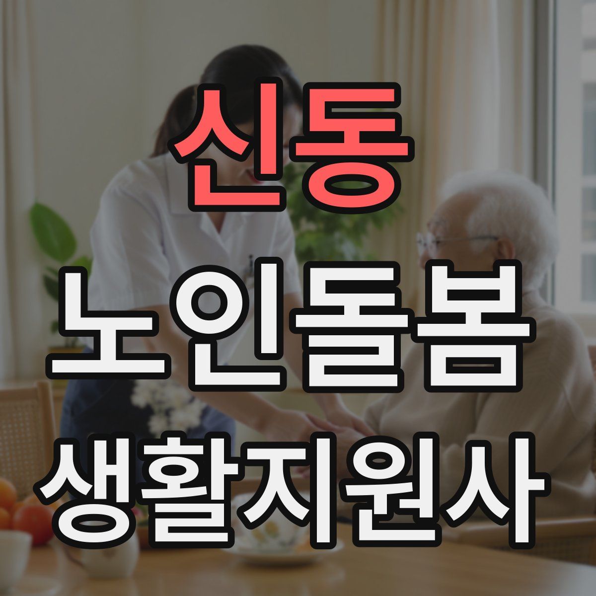 신동 노인돌봄생활지원사 자격증