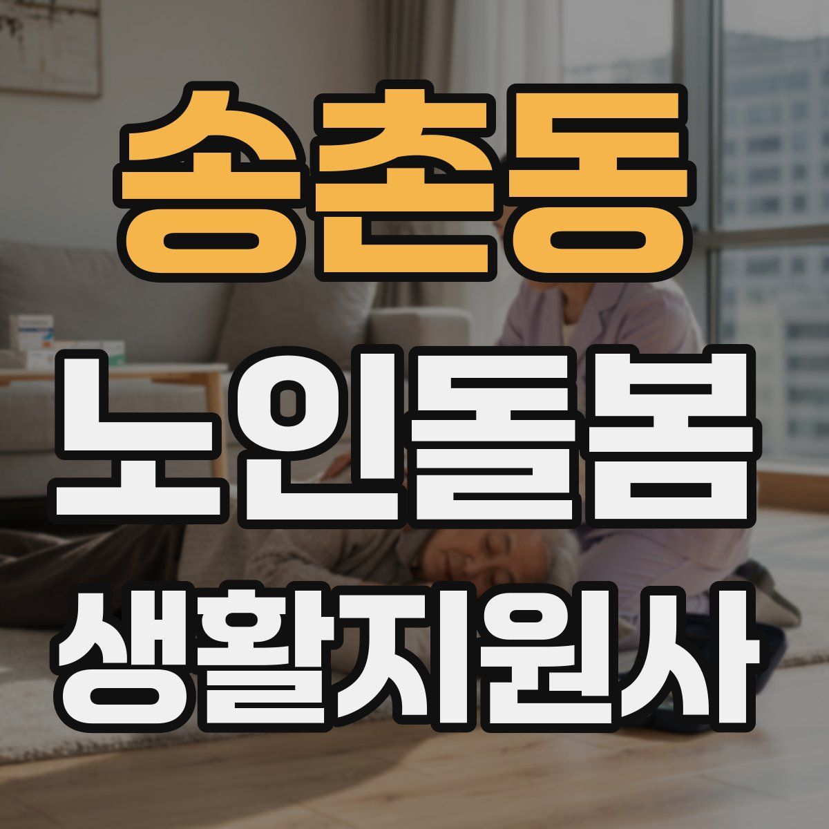 송촌동 노인돌봄생활지원사 자격증