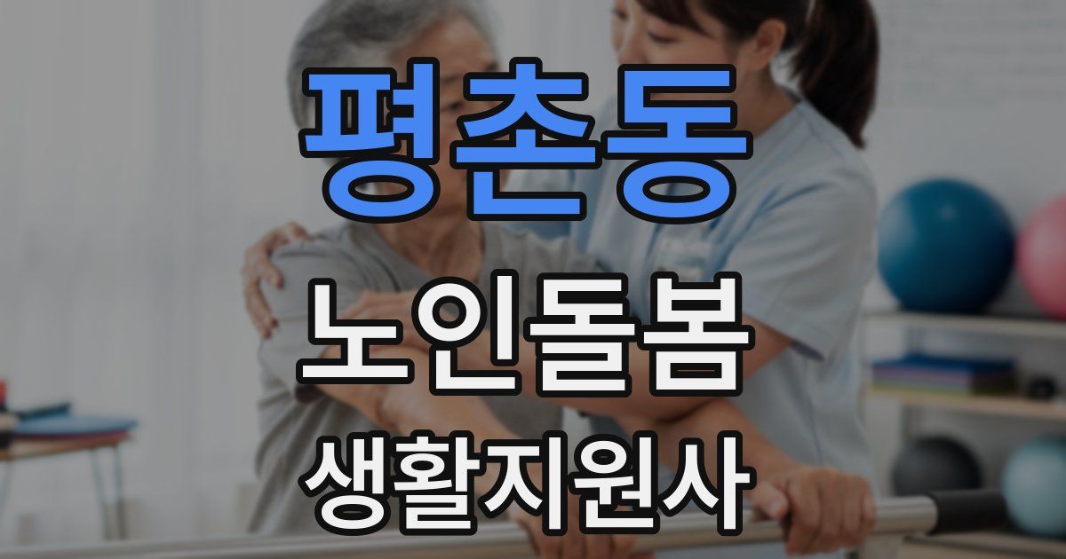 평촌동 노인돌봄생활지원사 자격증