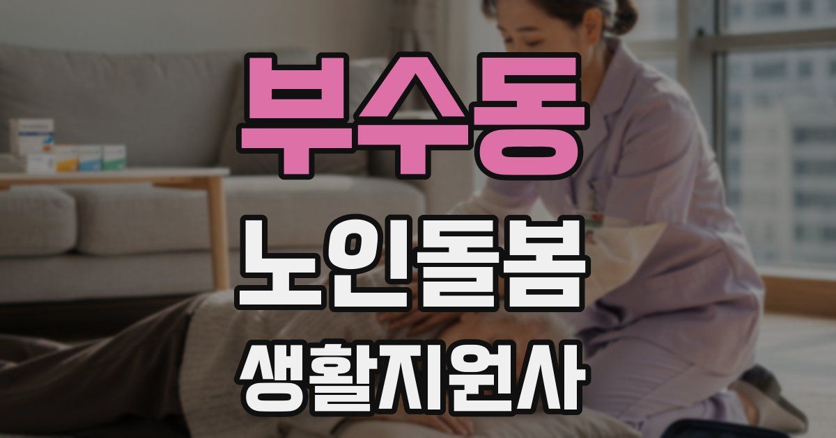 부수동 노인돌봄생활지원사 자격증