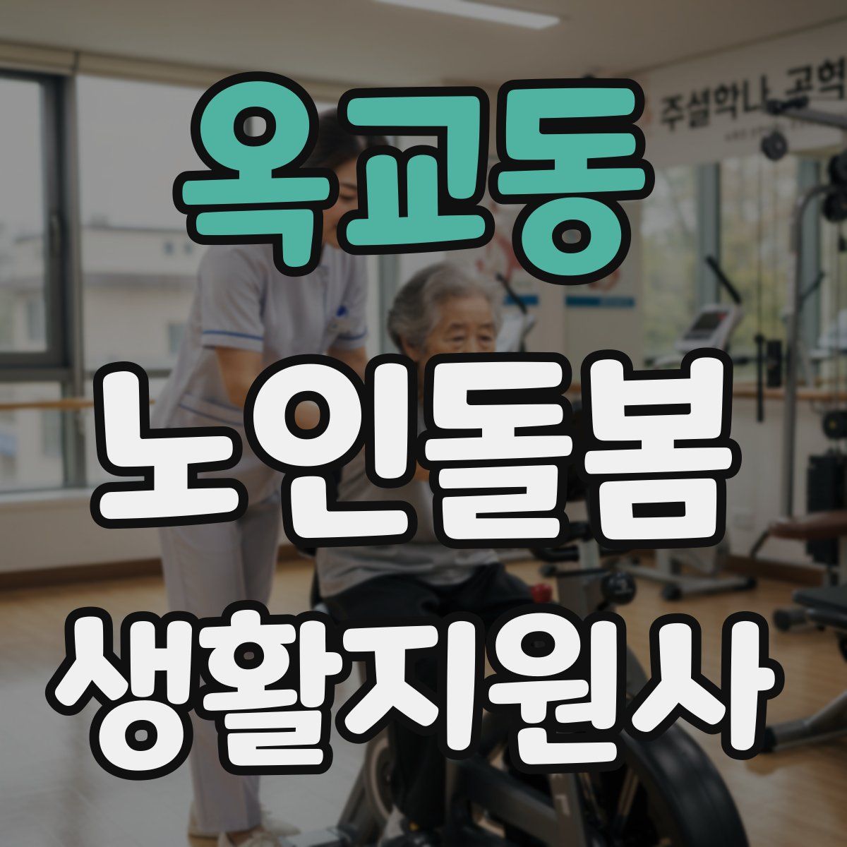 옥교동 노인돌봄생활지원사 자격증