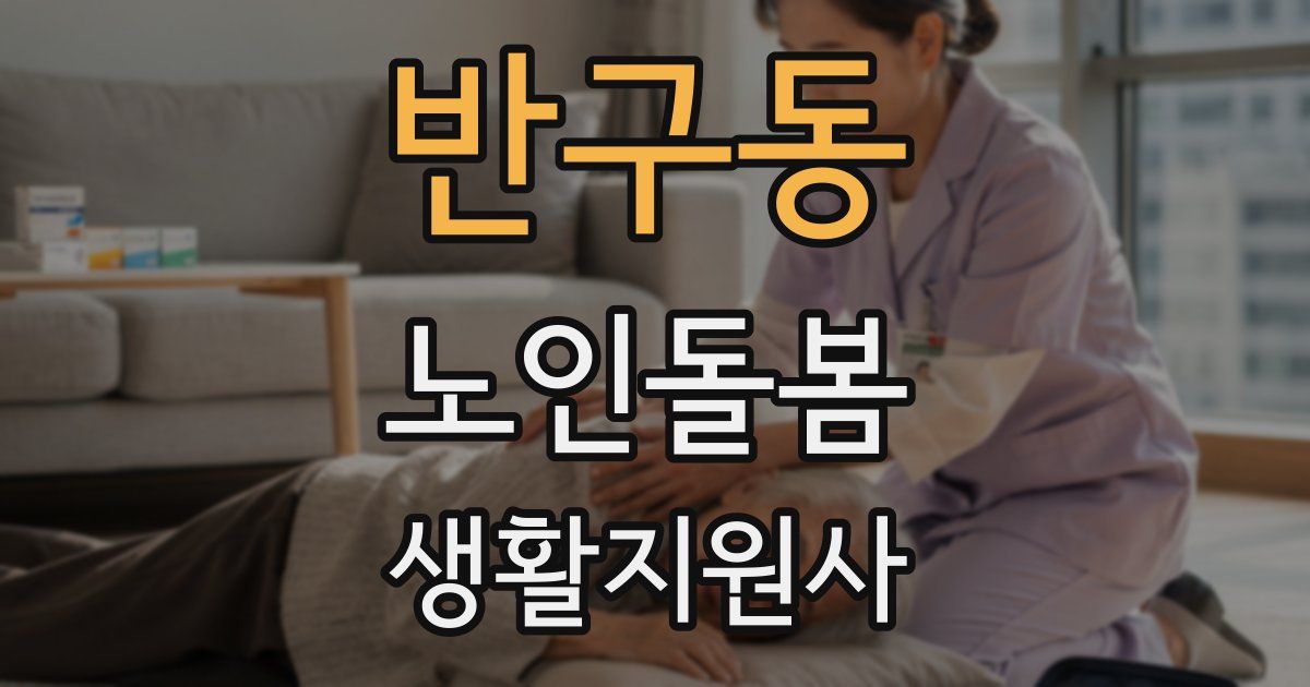 반구동 노인돌봄생활지원사 자격증