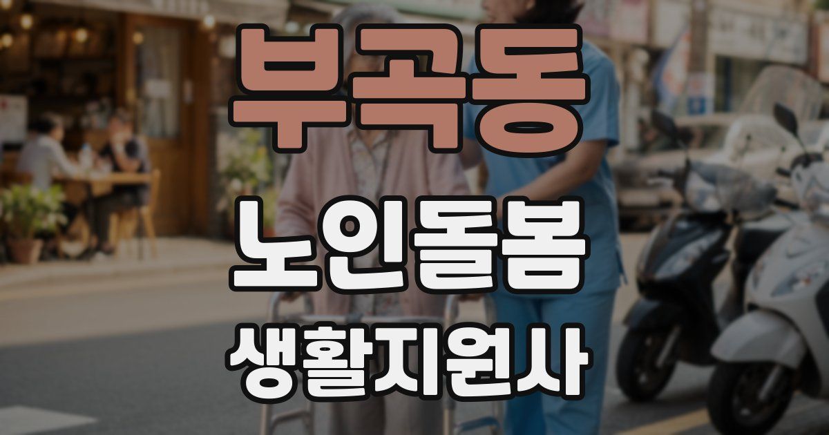 부곡동 노인돌봄생활지원사 자격증