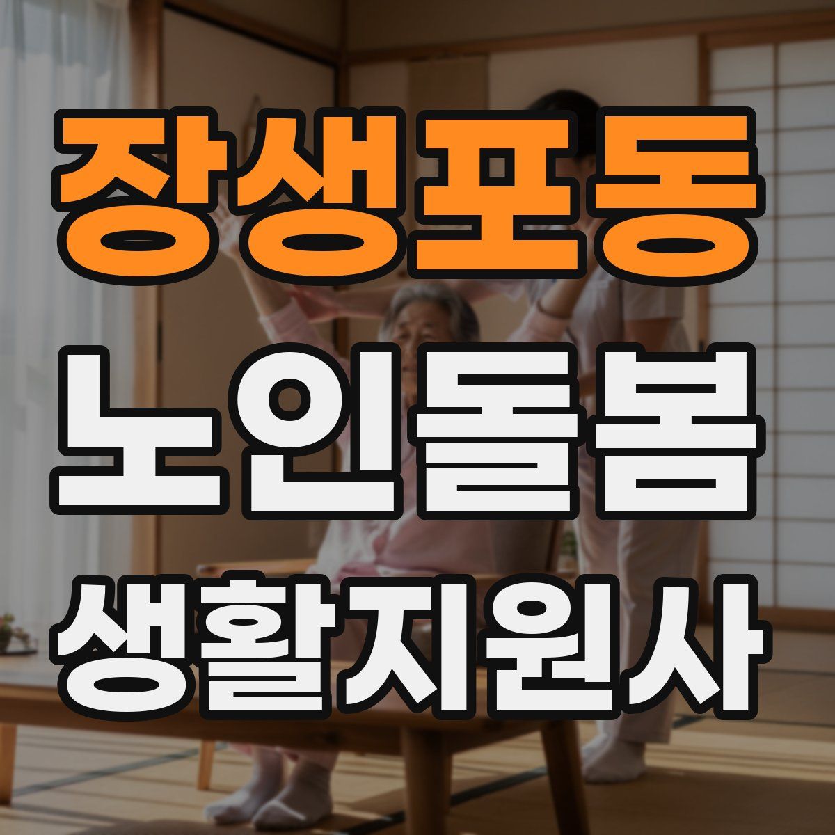 장생포동 노인돌봄생활지원사 자격증