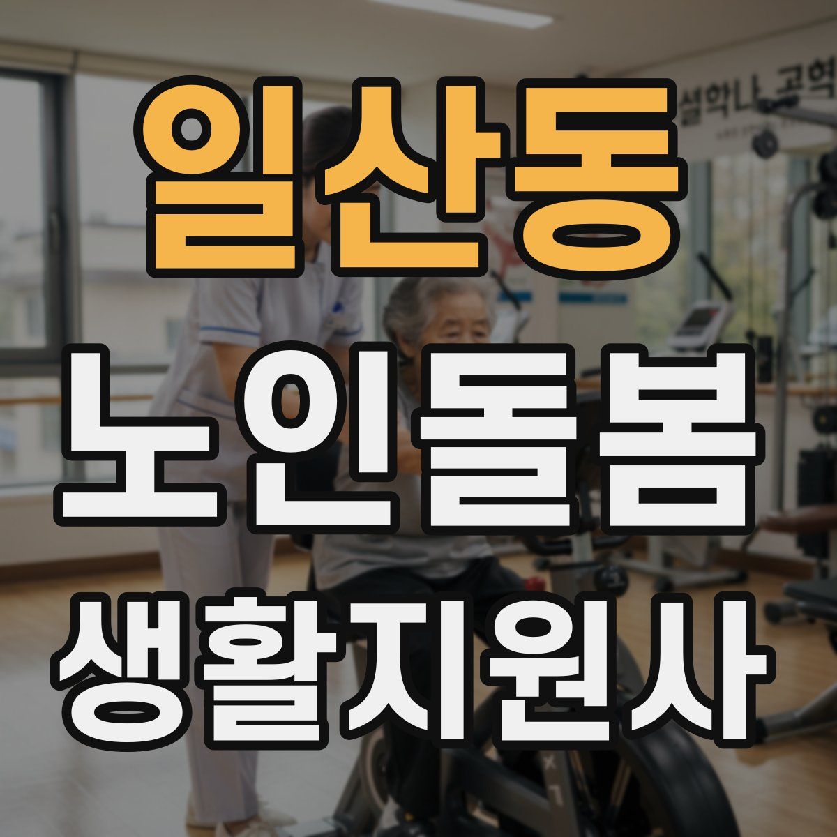 일산동 노인돌봄생활지원사 자격증