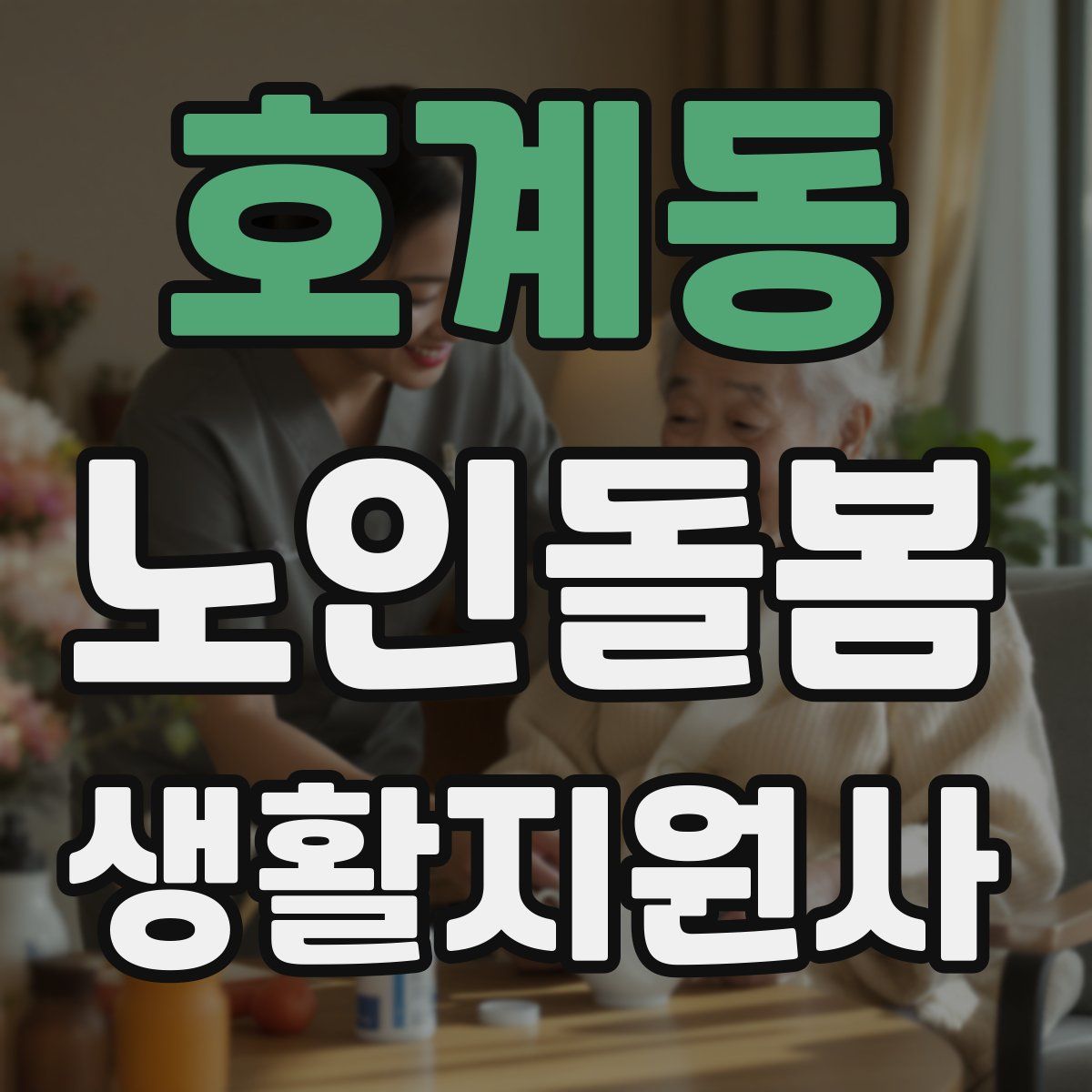 호계동 노인돌봄생활지원사 자격증