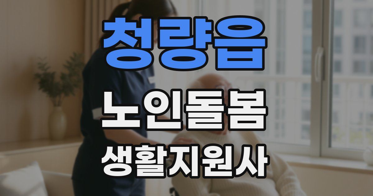 청량읍 노인돌봄생활지원사 자격증