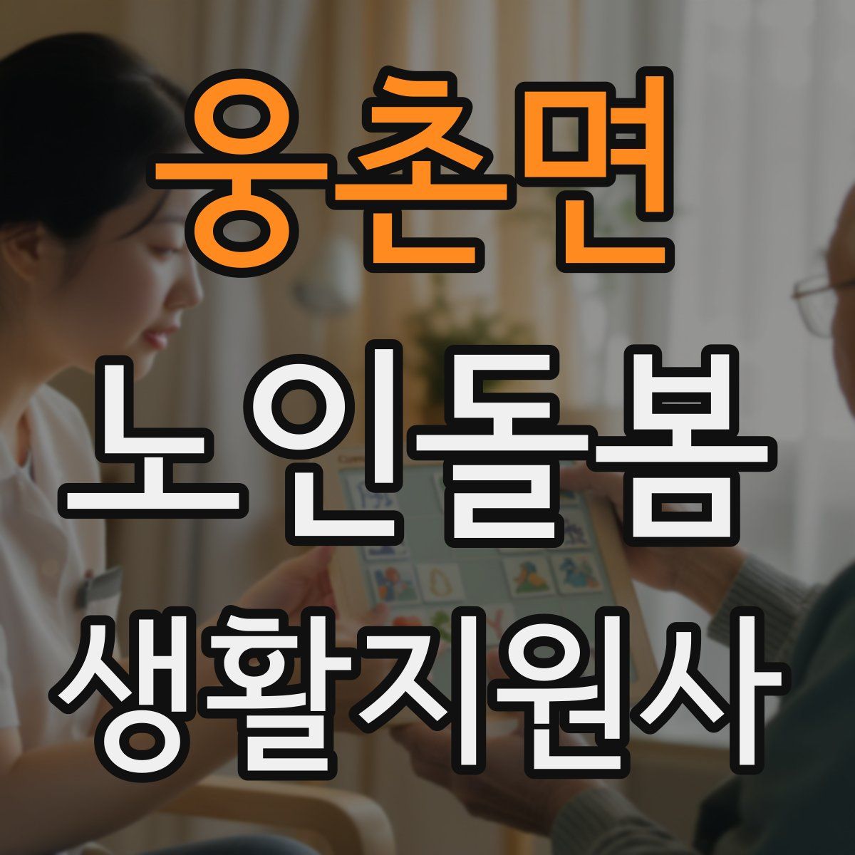 웅촌면 노인돌봄생활지원사 자격증