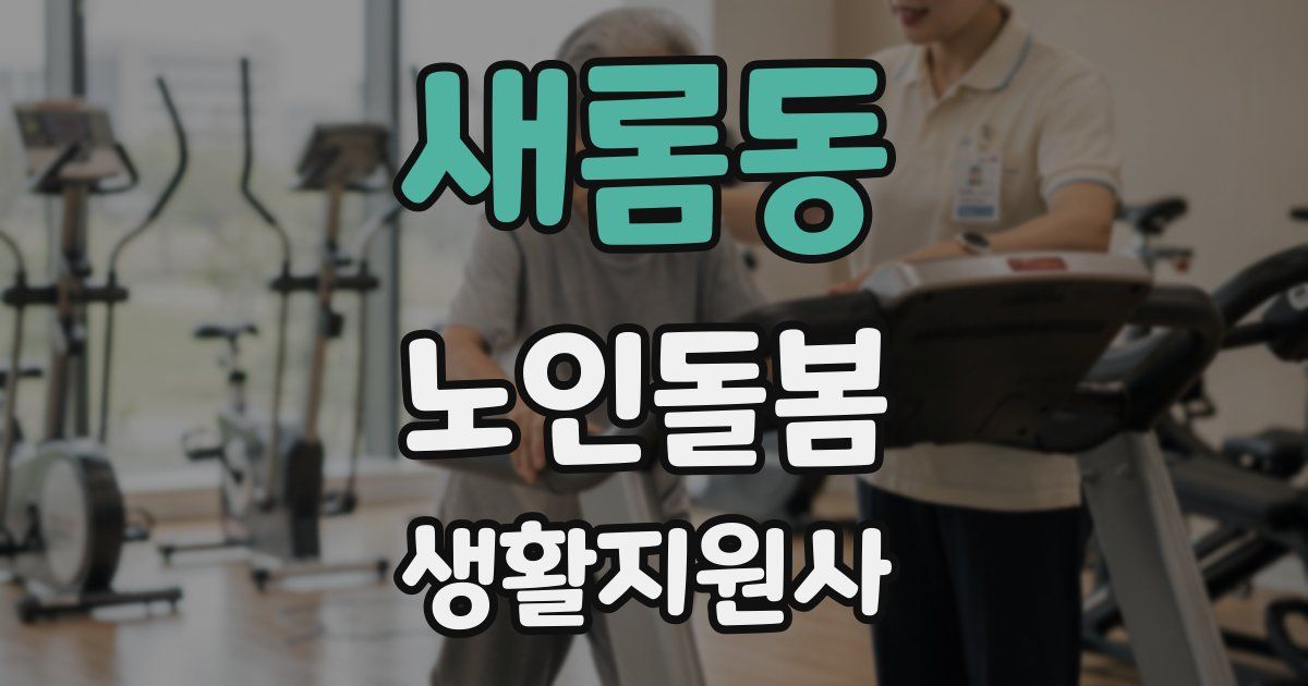 새롬동 노인돌봄생활지원사 자격증