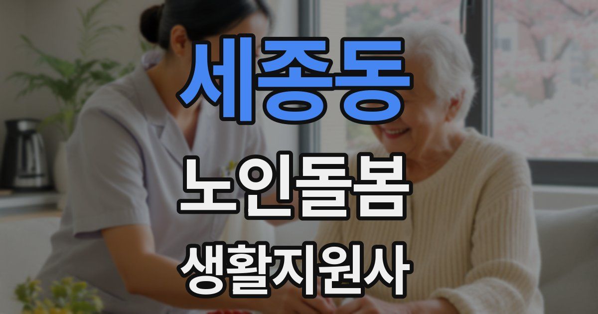 세종동 노인돌봄생활지원사 자격증