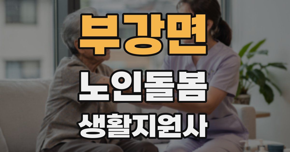 부강면 노인돌봄생활지원사 자격증