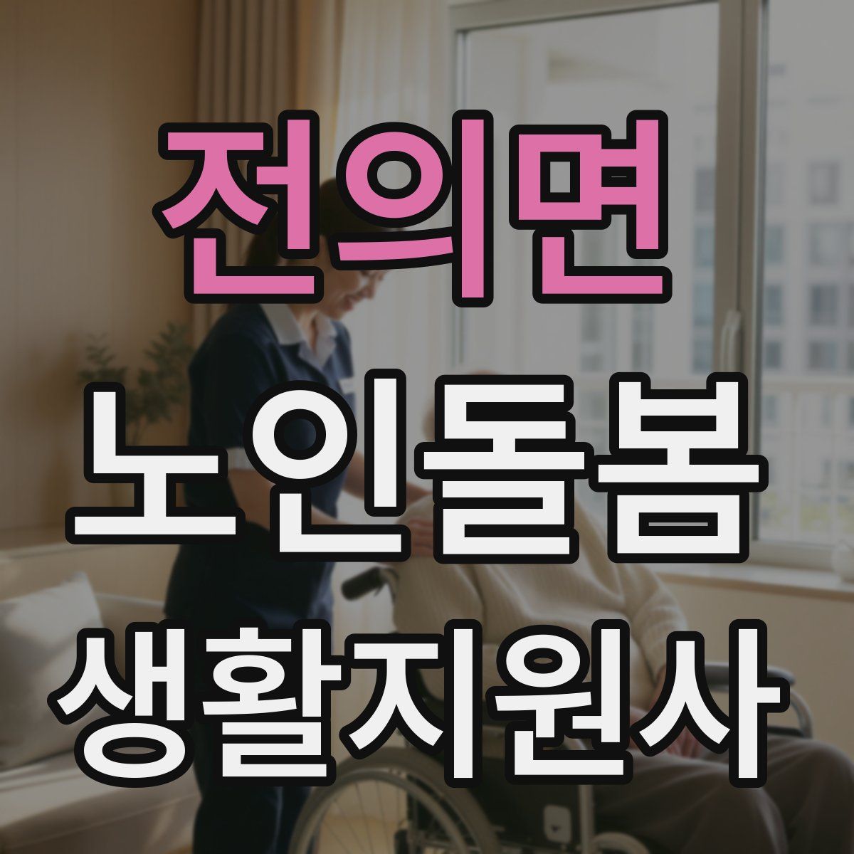 전의면 노인돌봄생활지원사 자격증