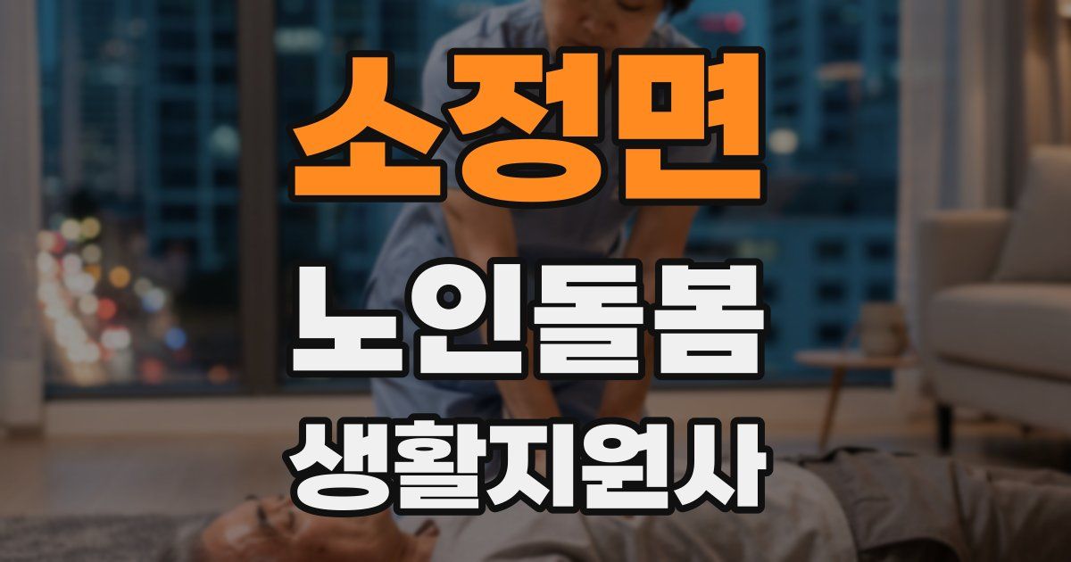 소정면 노인돌봄생활지원사 자격증