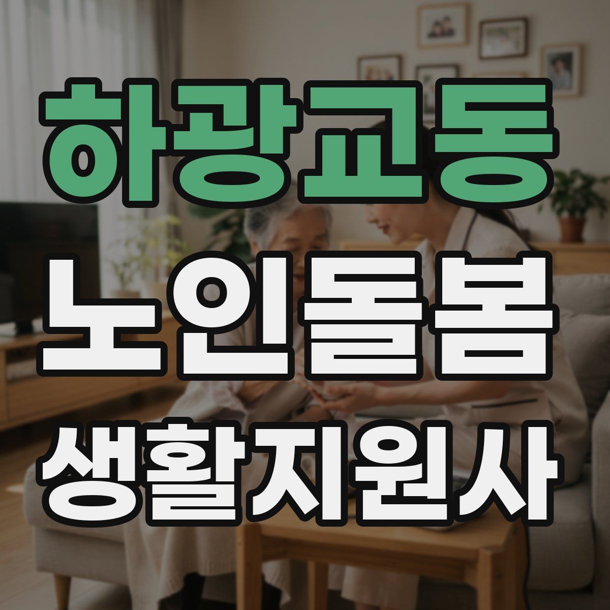 하광교동 노인돌봄생활지원사 자격증