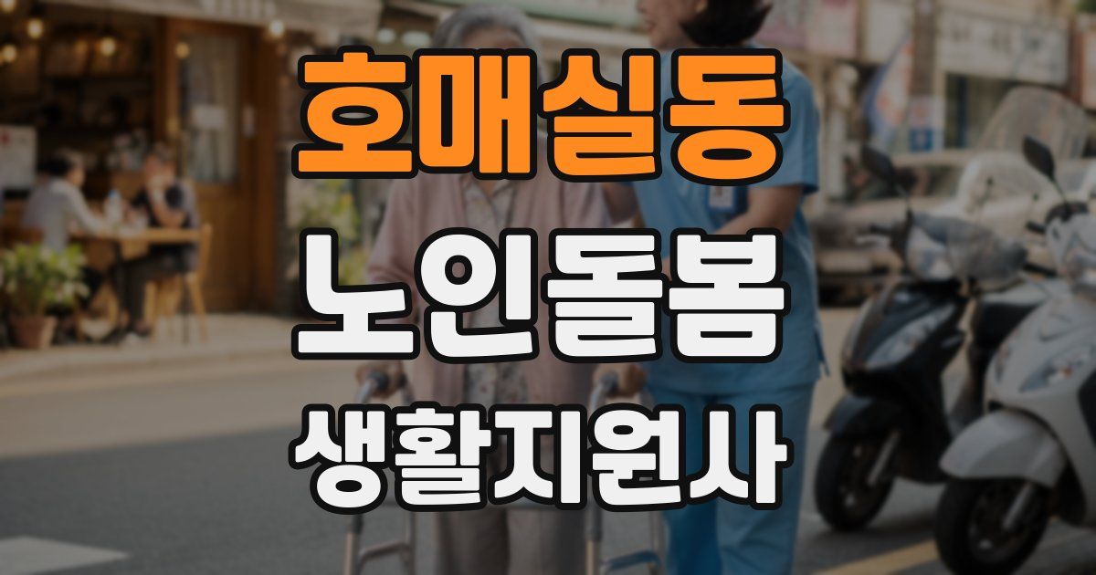 호매실동 노인돌봄생활지원사 자격증
