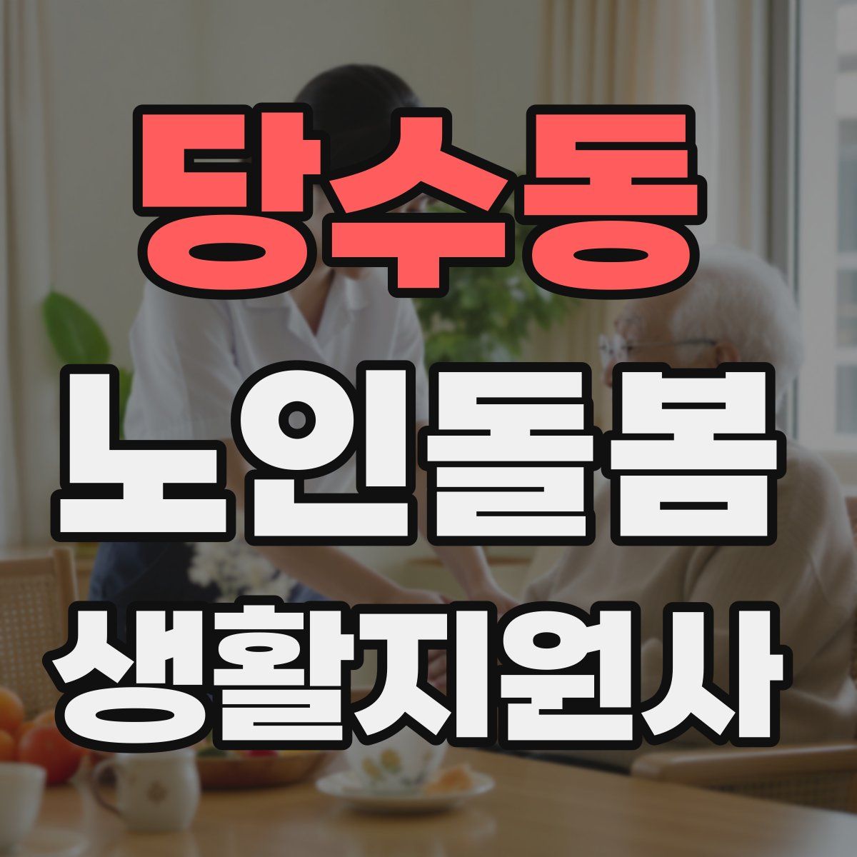 당수동 노인돌봄생활지원사 자격증