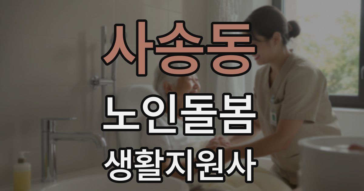 사송동 노인돌봄생활지원사 자격증