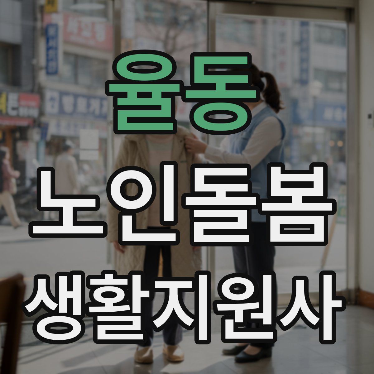 율동 노인돌봄생활지원사 자격증