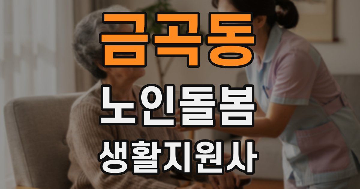 금곡동 노인돌봄생활지원사 자격증