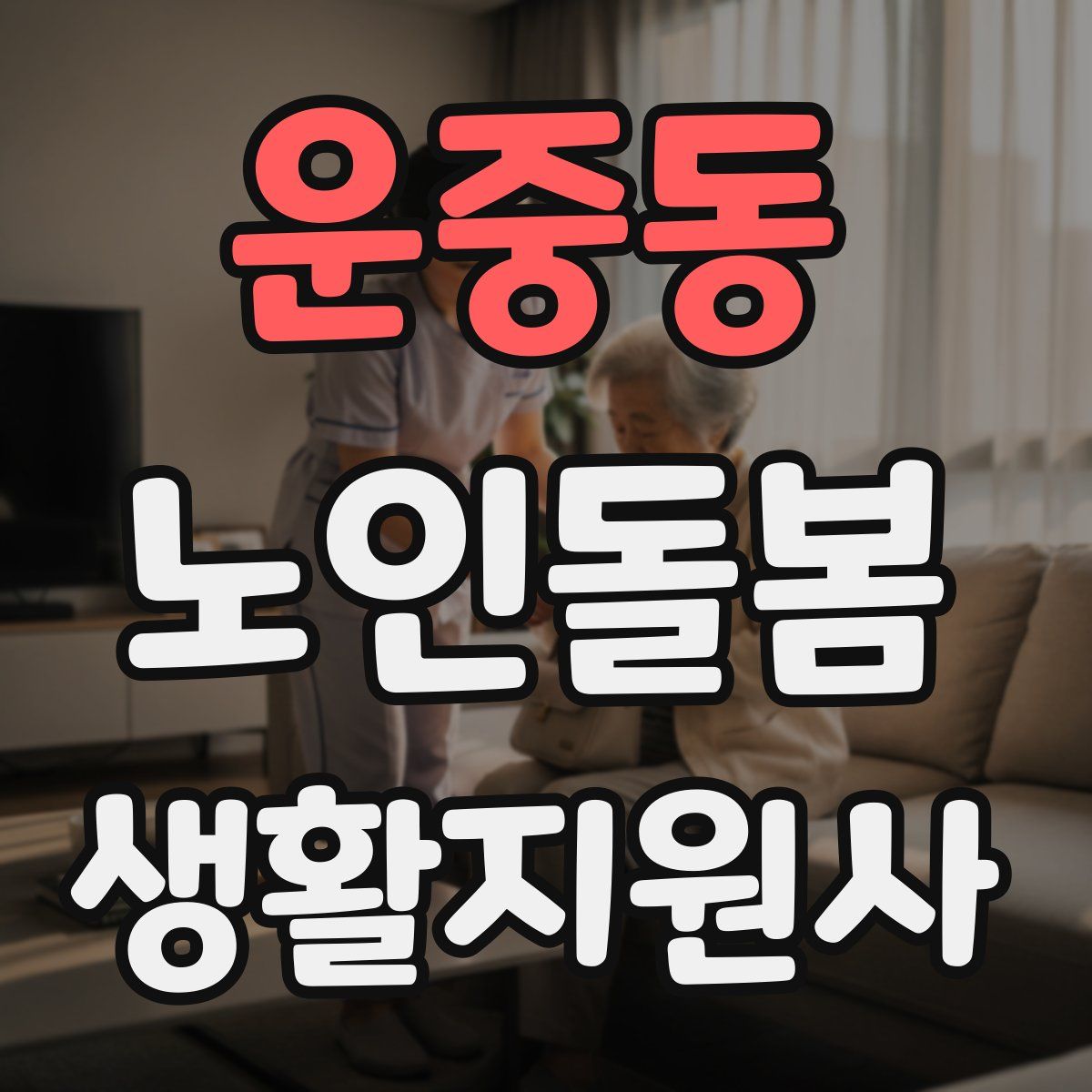 운중동 노인돌봄생활지원사 자격증