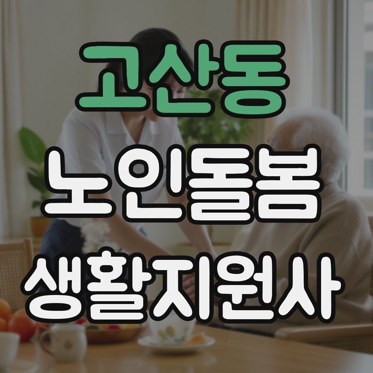 고산동 노인돌봄생활지원사 자격증