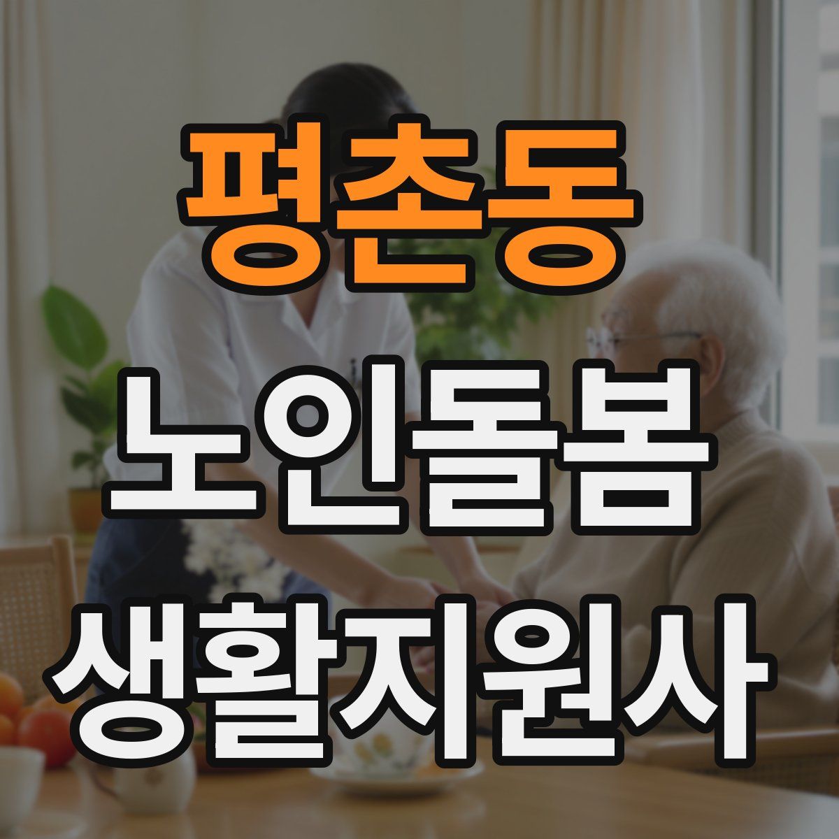 평촌동 노인돌봄생활지원사 자격증