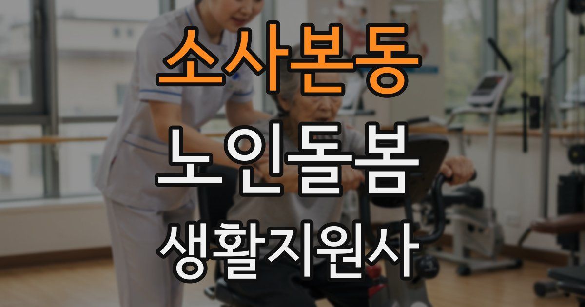 소사본동 노인돌봄생활지원사 자격증