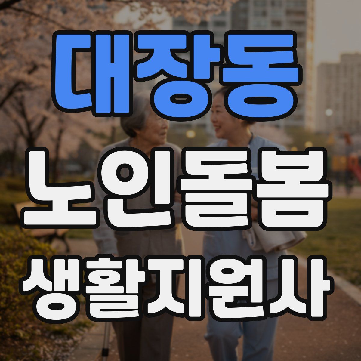 대장동 노인돌봄생활지원사 자격증