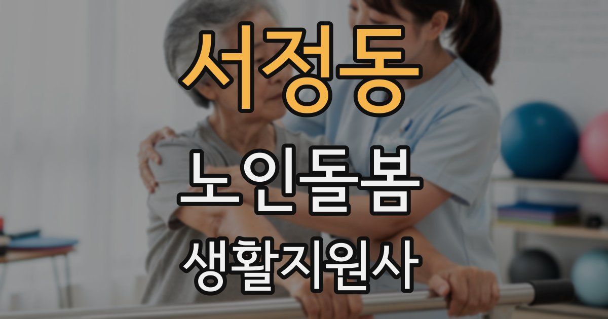 서정동 노인돌봄생활지원사 자격증