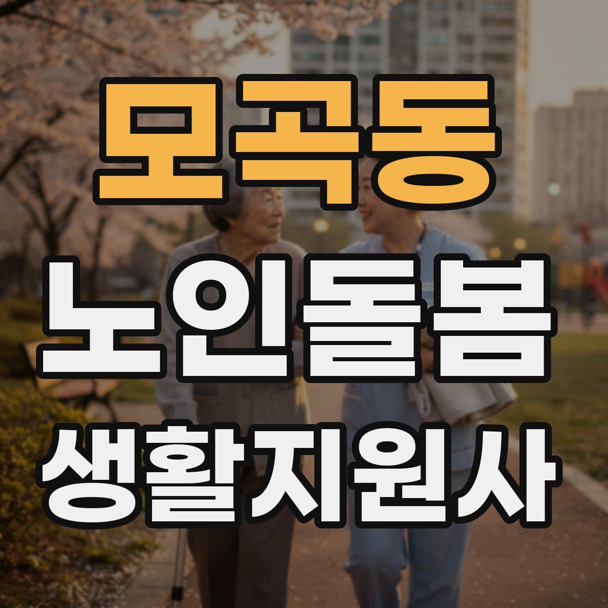 모곡동 노인돌봄생활지원사 자격증