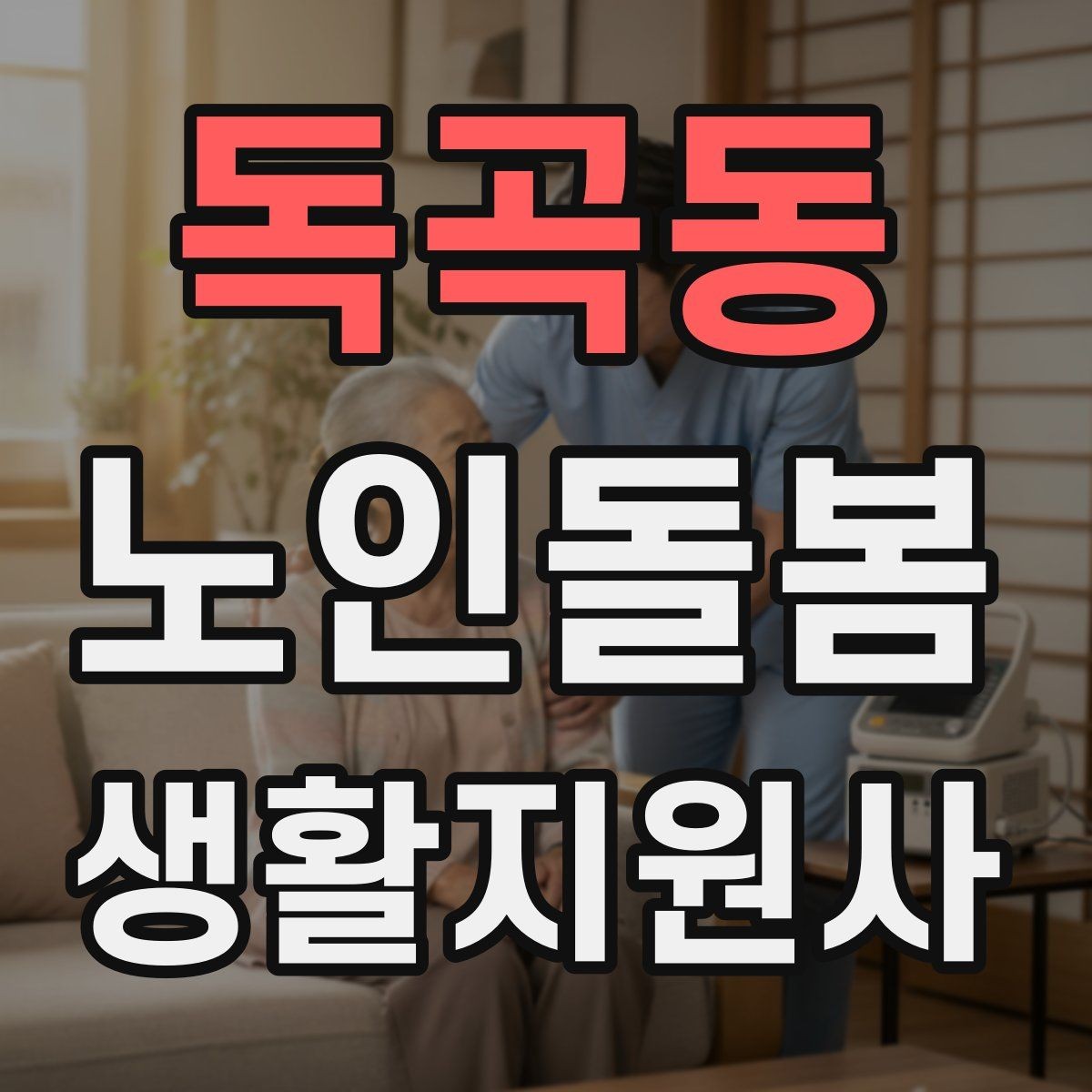 독곡동 노인돌봄생활지원사 자격증 생활비 현금 관리 요청이 있을 때 주의사항
