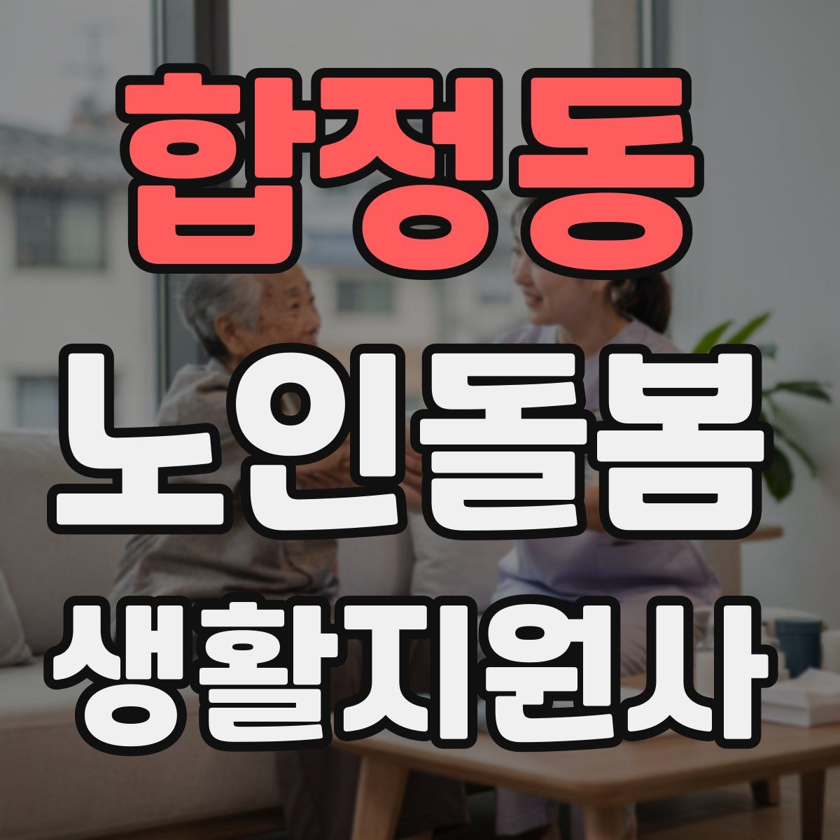 합정동 노인돌봄생활지원사 자격증