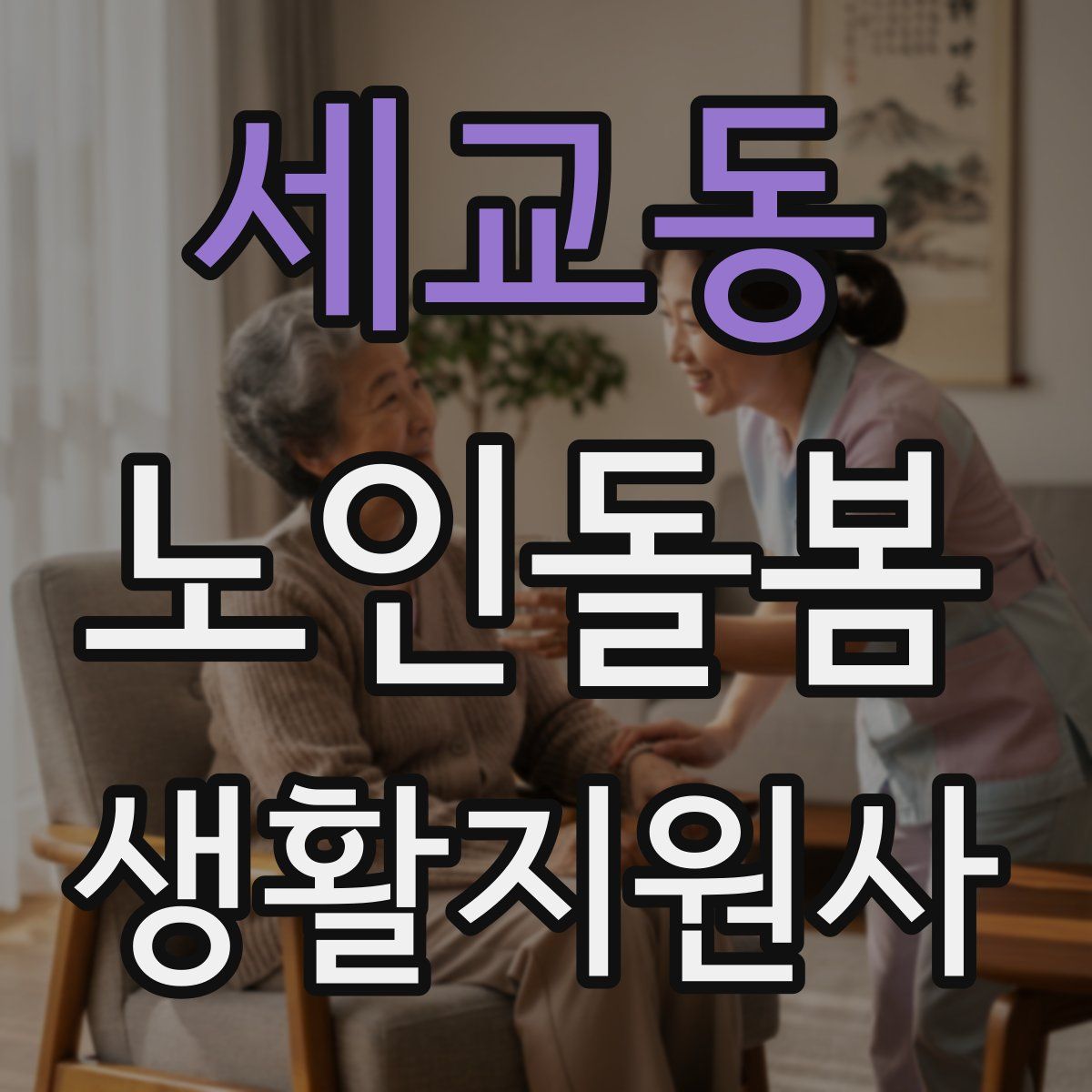 세교동 노인돌봄생활지원사 자격증