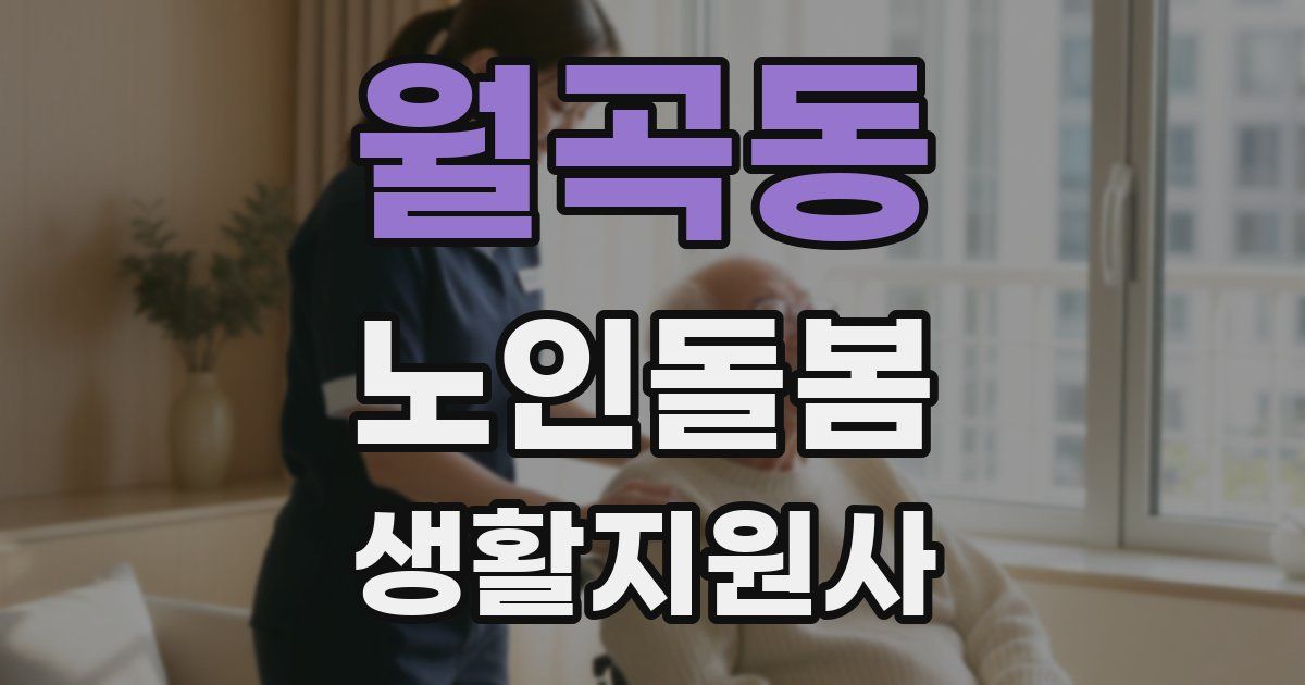 월곡동 노인돌봄생활지원사 자격증