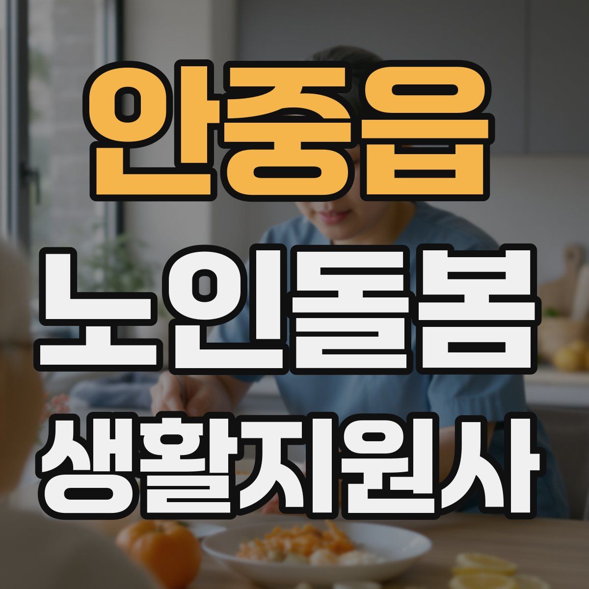 안중읍 노인돌봄생활지원사 자격증