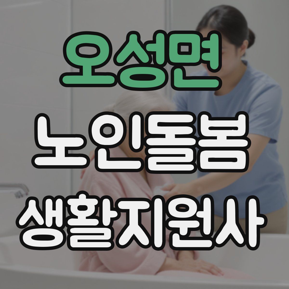 오성면 노인돌봄생활지원사 자격증