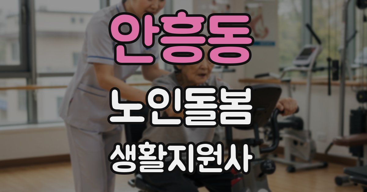 안흥동 노인돌봄생활지원사 자격증